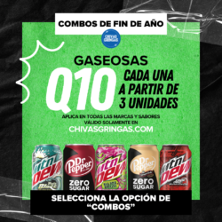 Sodas a Q10 a partir de 3 unidades